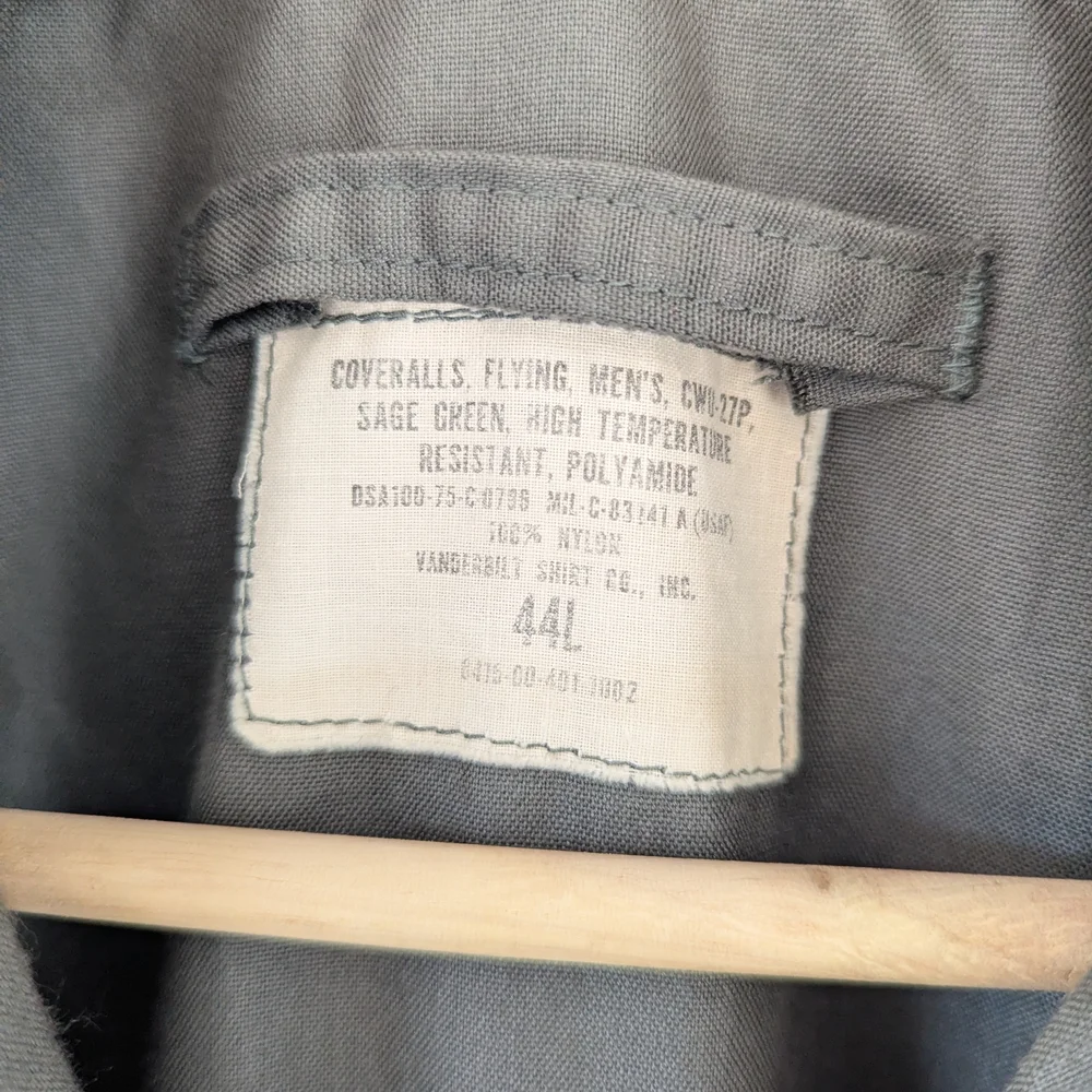 Vintage 1975 US Armed Forces CWU-27/P Flightsuit – 44L - Picture 2 of 15